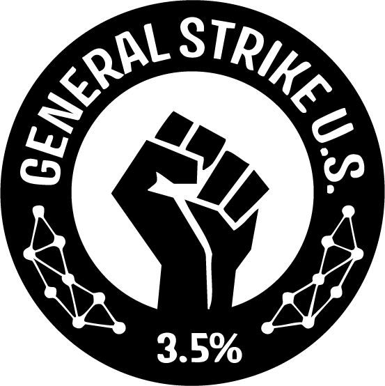 General Strike U.S. logo with subtext: 3.5%